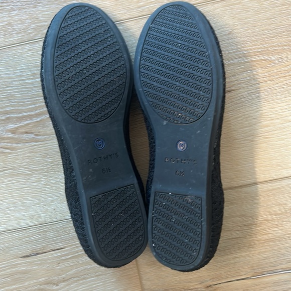 Rothy's The Loafers Size 6.5 Retired Black Honeycomb Round Toe Ballet Flats - Picture 3 of 4